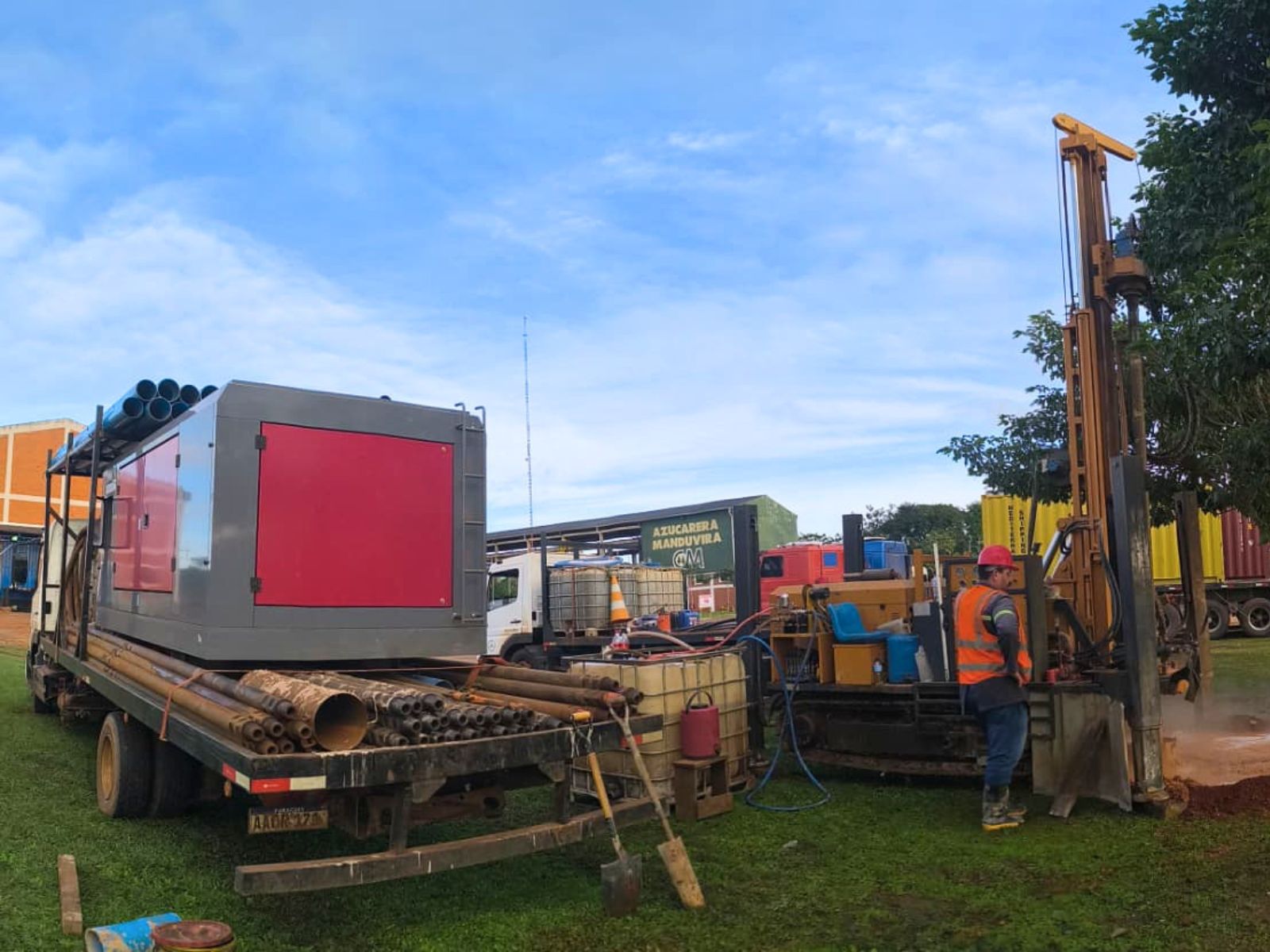 Equipo propio de ESTEC durante una obra