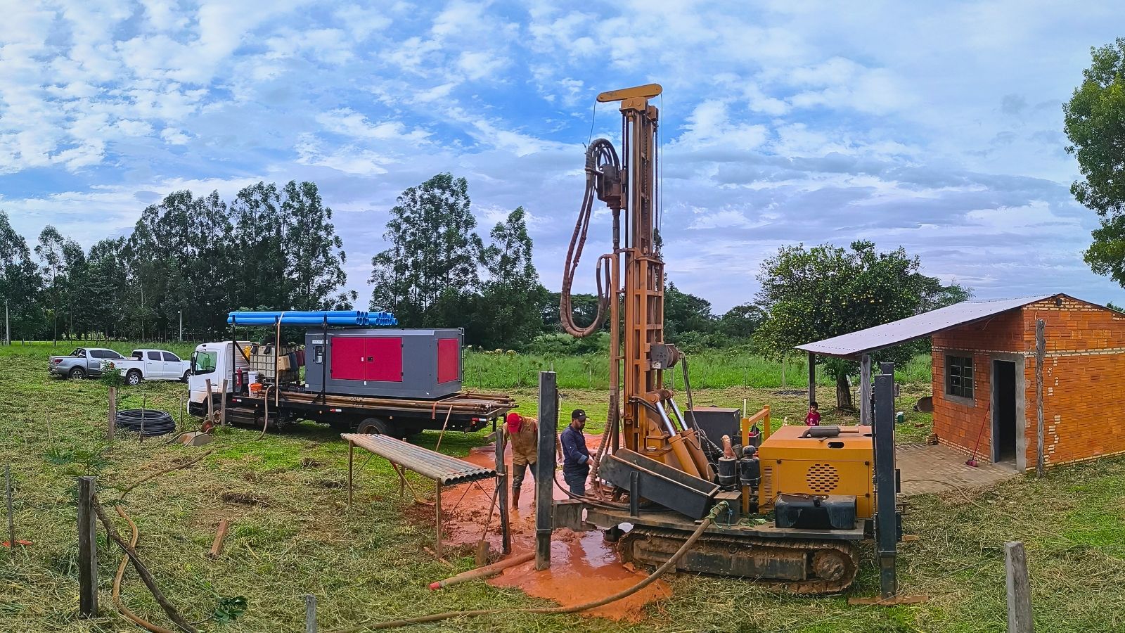 Pozo artesiano para vivienda familiar en Escobar, Paraguarí — ESTEC